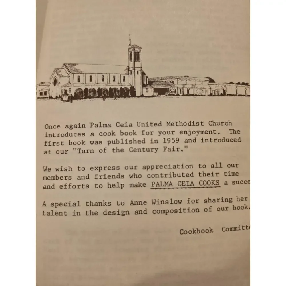Palma Ceia Cooks 1979 Tampa Florida United Methodist Church